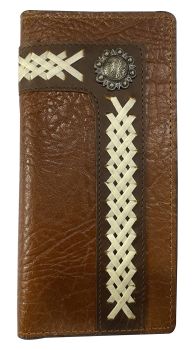 Medium Rodeo Style Leather Bi fold Wallet